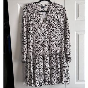 NWT Gap Leopard Print Tiered Dress